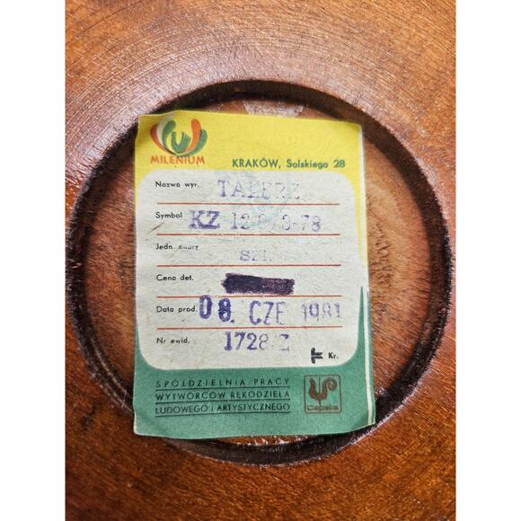 Vintage Hand Carved Wood Polish Falcon Hanging Plaque Wire Accents 12" Plate - Picture 4 of 6